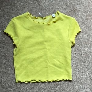 Yellow crop top
